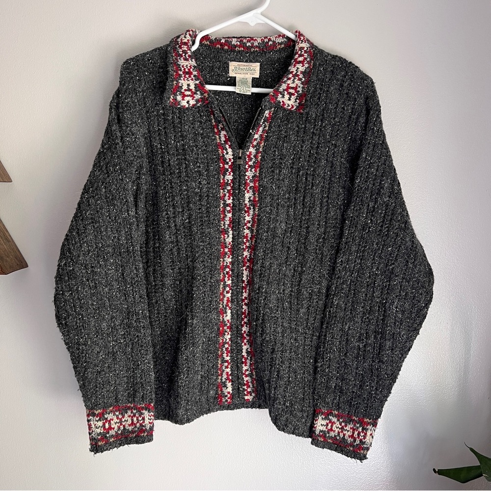 Vintage St. John's Bay Zip Up Sweater
